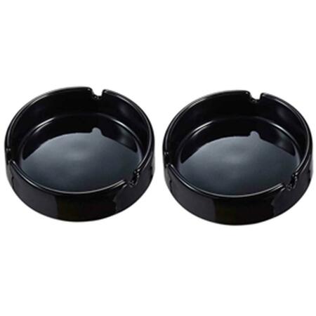 VISOL San Black Ceramic Cigarette Ashtray, 2PK VASH613-X2